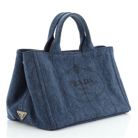 prada denim canapa tote|prada canapa denim tote.